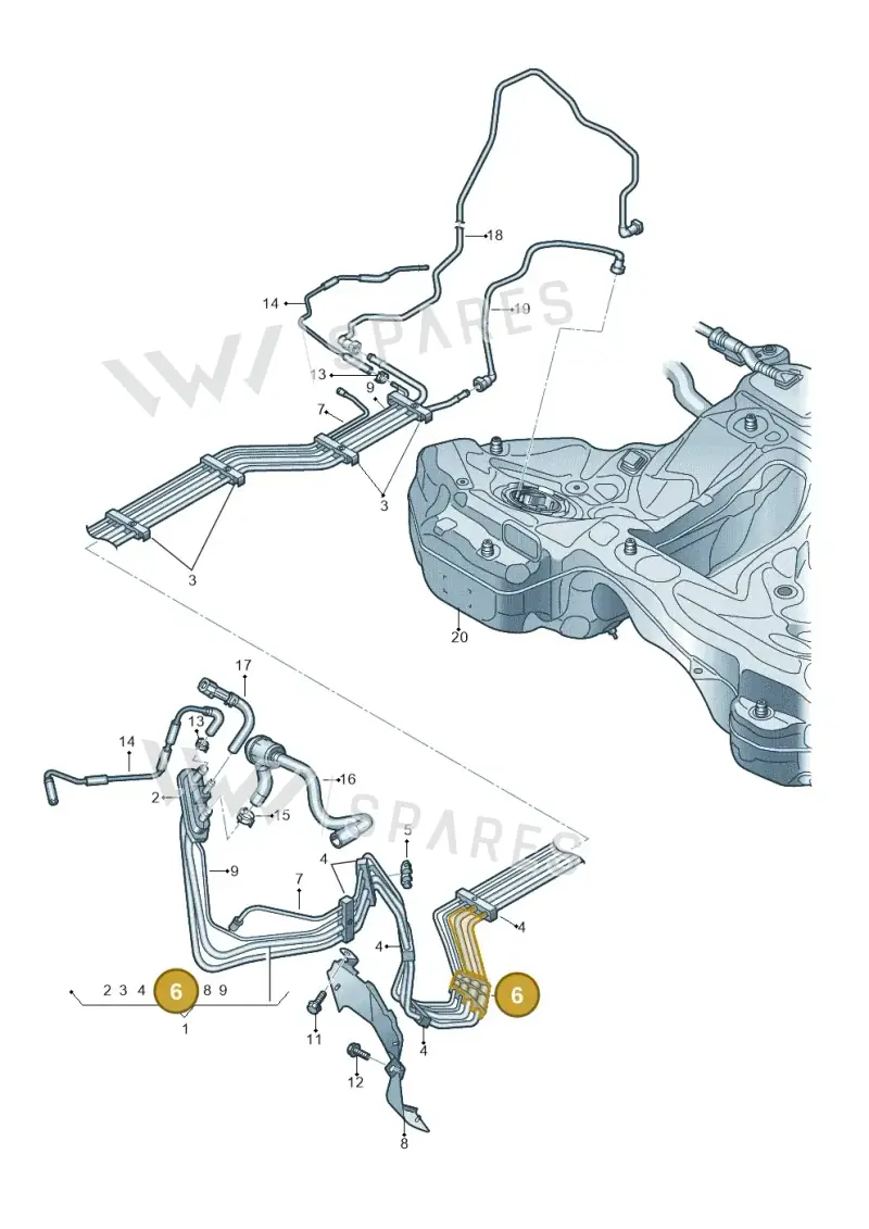 4K0201196D — Audi RS6 Avant (2019-2025) diagram 538201500, position 6