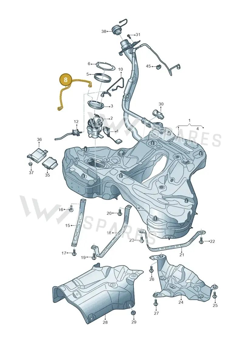 4K0201220J — Audi RS6 Avant (2019-) diagram 430201000, position 8