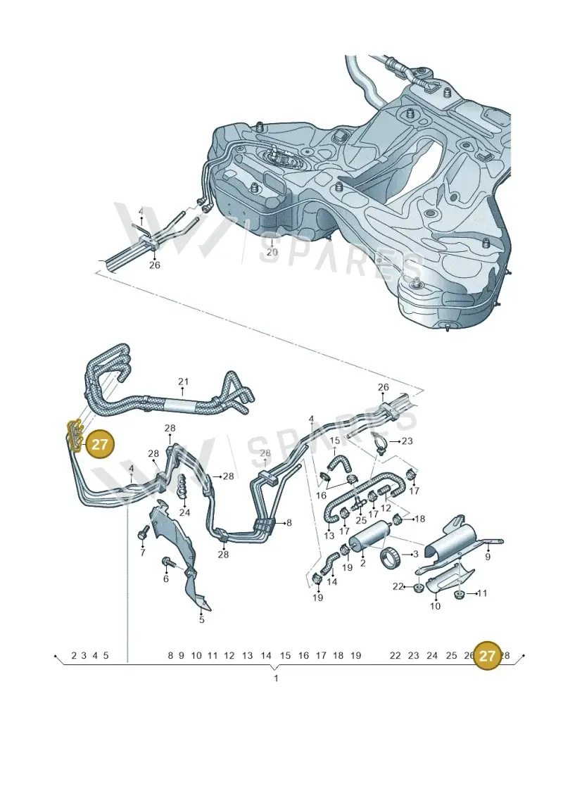 4K0201449P — Audi A6 (2018-2025) diagram 430201062, position 27