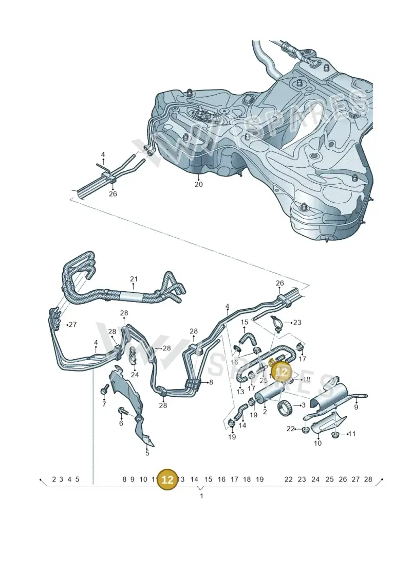 4K0201541Q — Audi A6 2.0 (2018-) diagram 430201062, position 12
