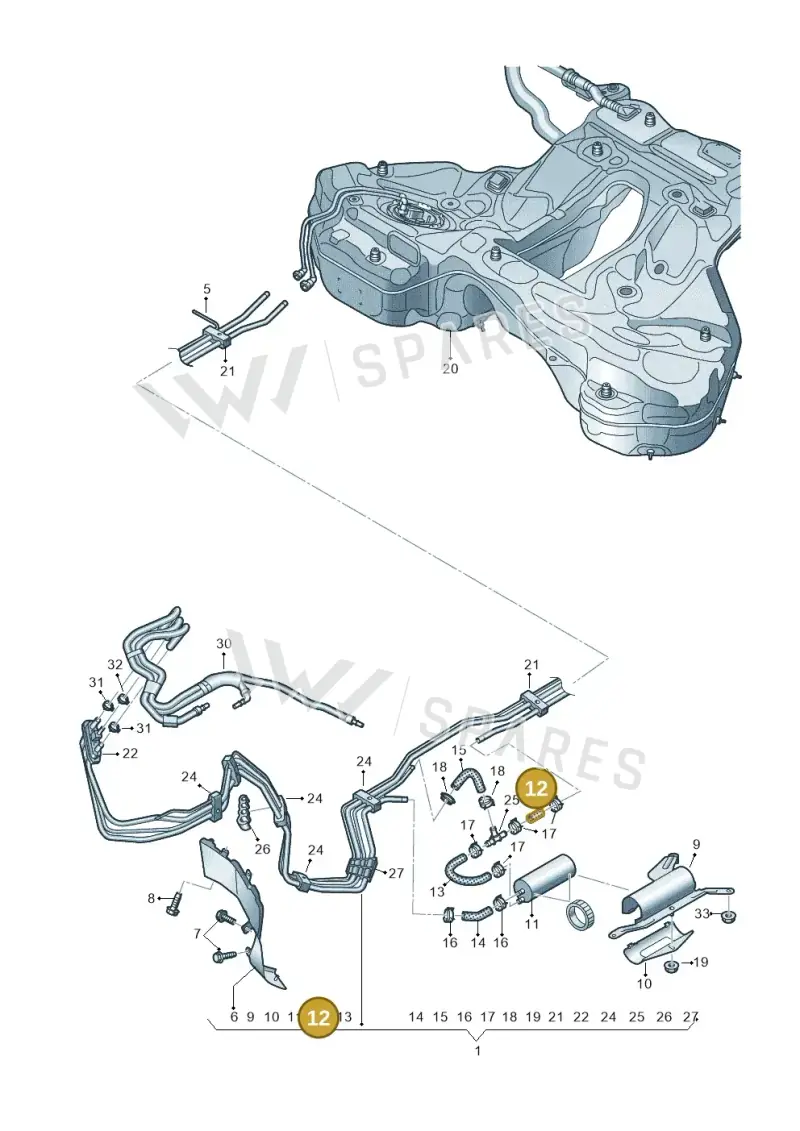 4K0201541Q — Audi A7 Sportback (2018-) diagram 435201060, position 12