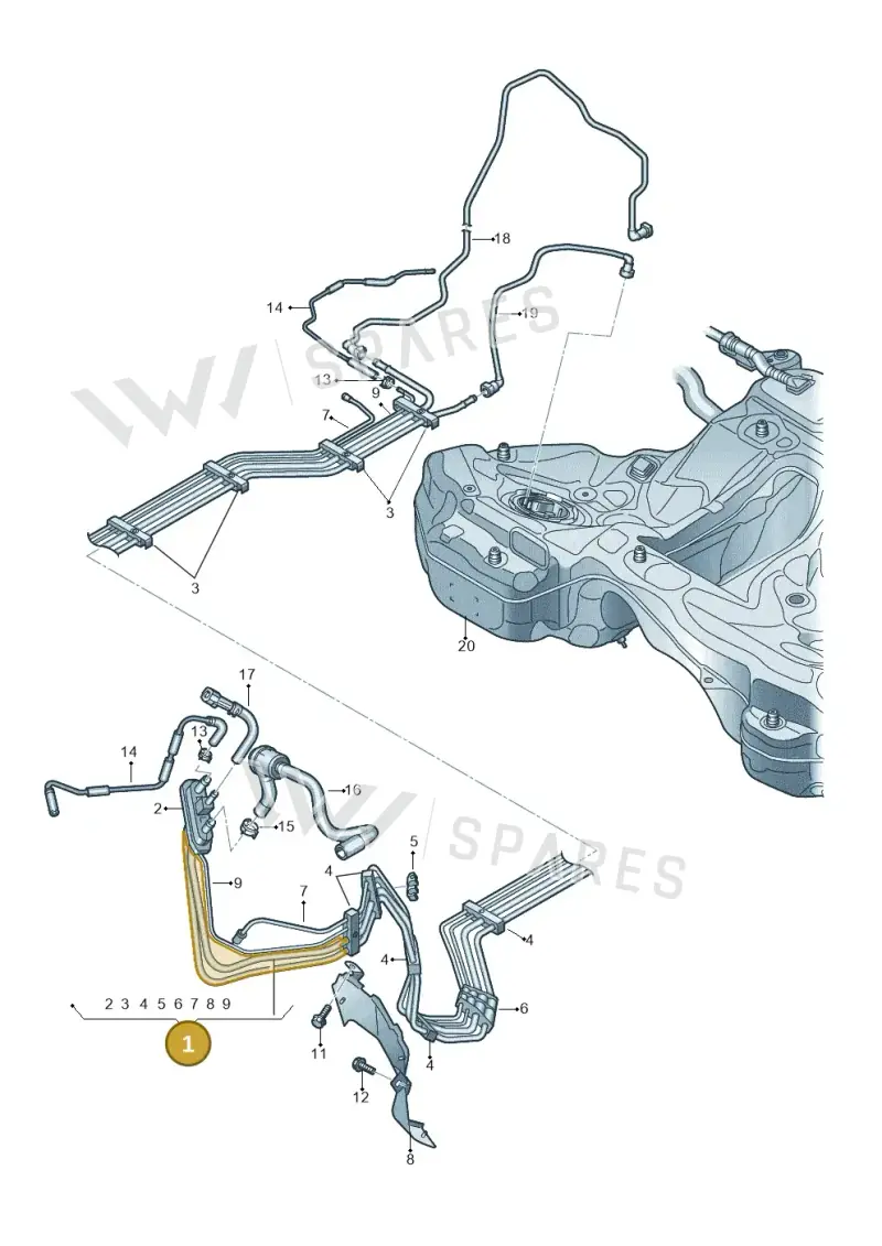 4K0201544AE — Audi RS6 Avant (2019-2025) diagram 538201500, position 1