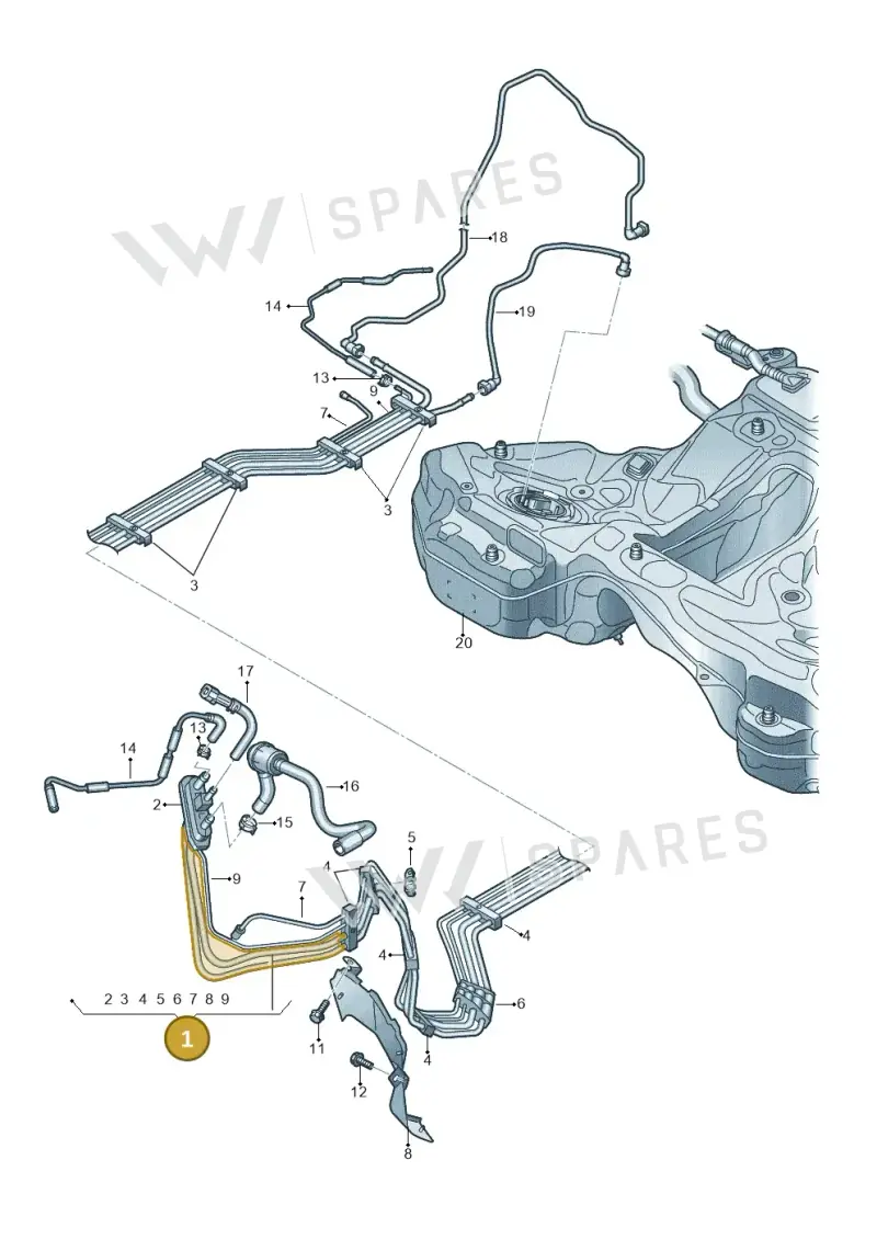 4K0201544AP — Audi RS6 Avant (2019-2025) diagram 538201500, position 1