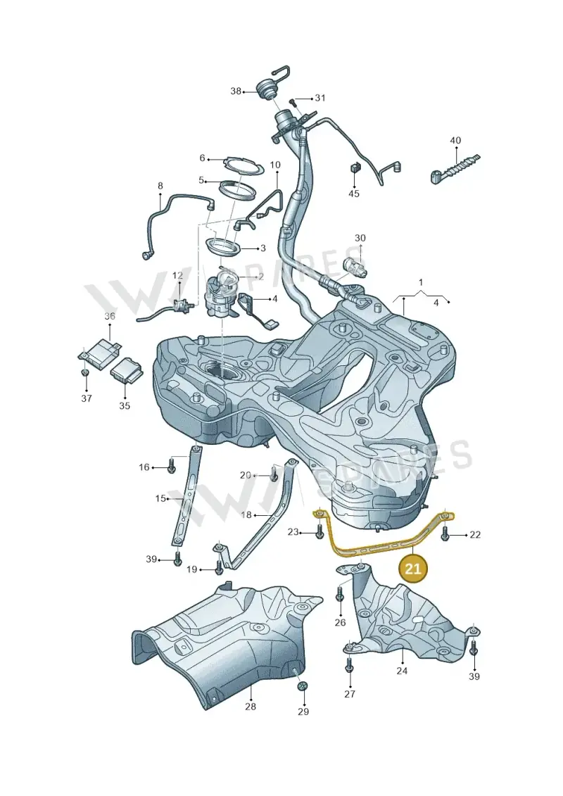 4K0201654F — Audi A6 L 2.0 (2018-) diagram 577201010, position 21