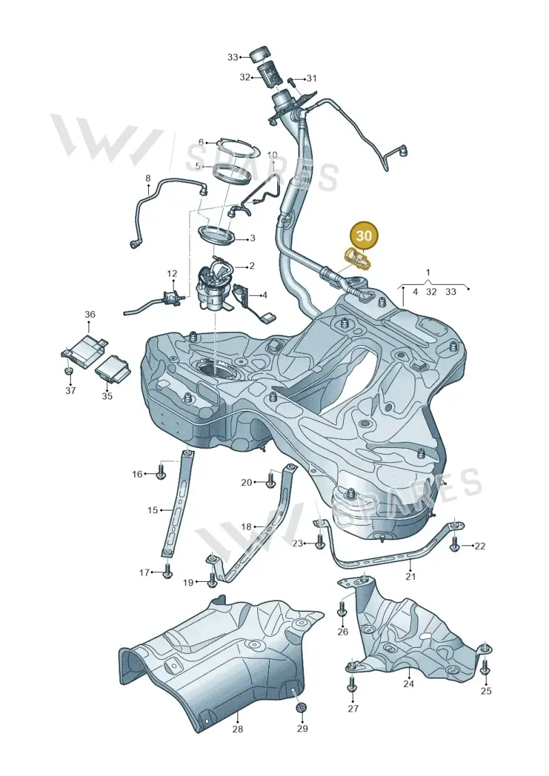 4K0201710J — Audi RS7 Sportback (2019-2025) diagram 435201000, position 30