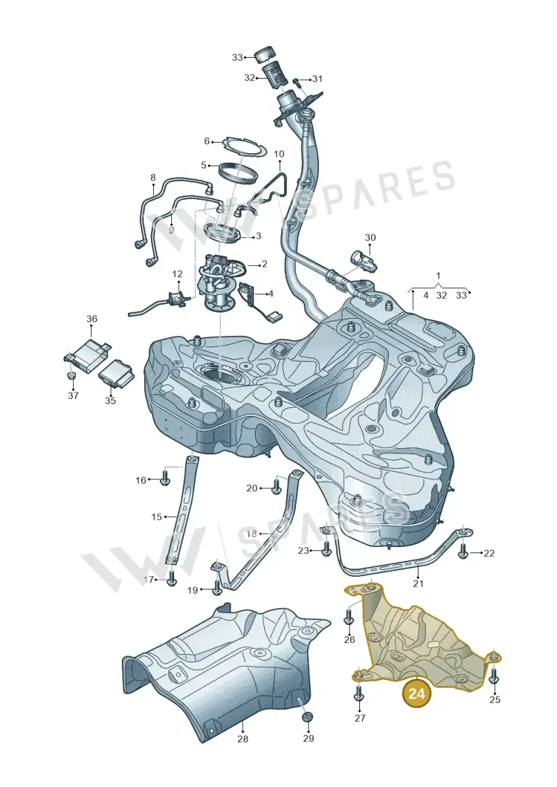 4K0201781A — Audi A7 Sportback (2018-2025) diagram 435201050, position 24