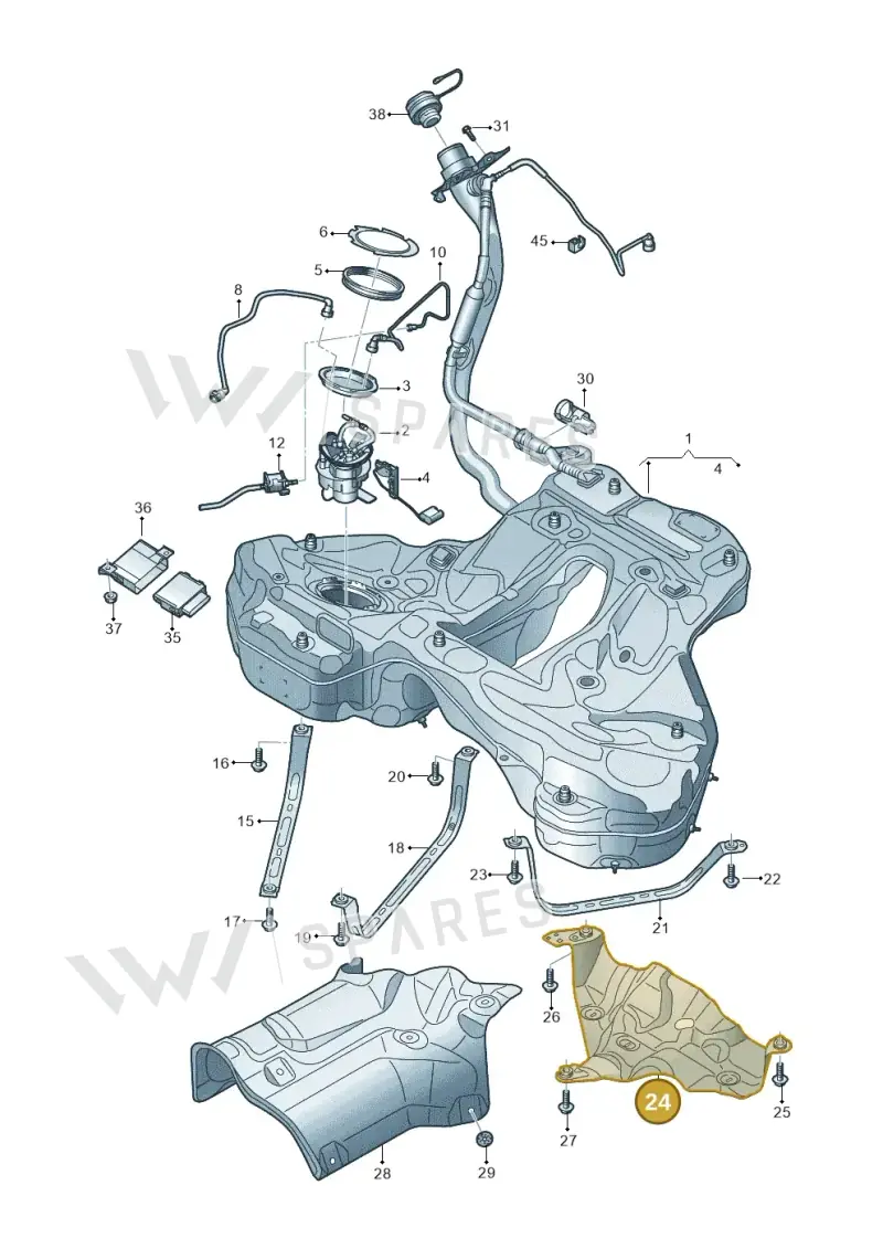 4K0201781A — Audi RS6 Avant (2019-2025) diagram 430201000, position 24