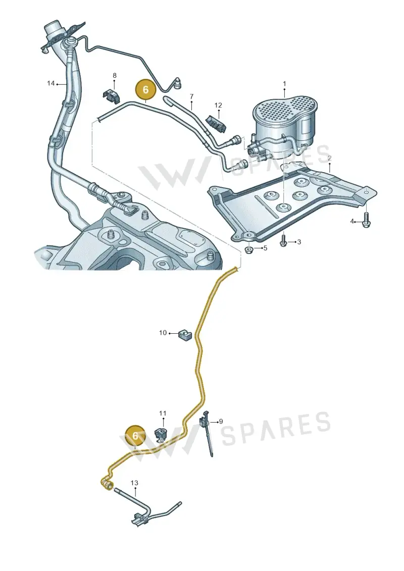 4K0201991AD — Audi A6 2.0 (2018-) diagram 435201800, position 6