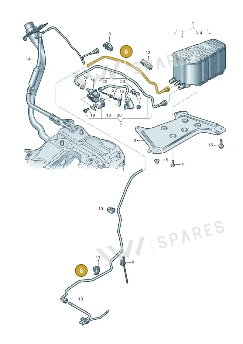 4K0201991BS — Audi A6 (2018-2025) diagram 430201850, position 6