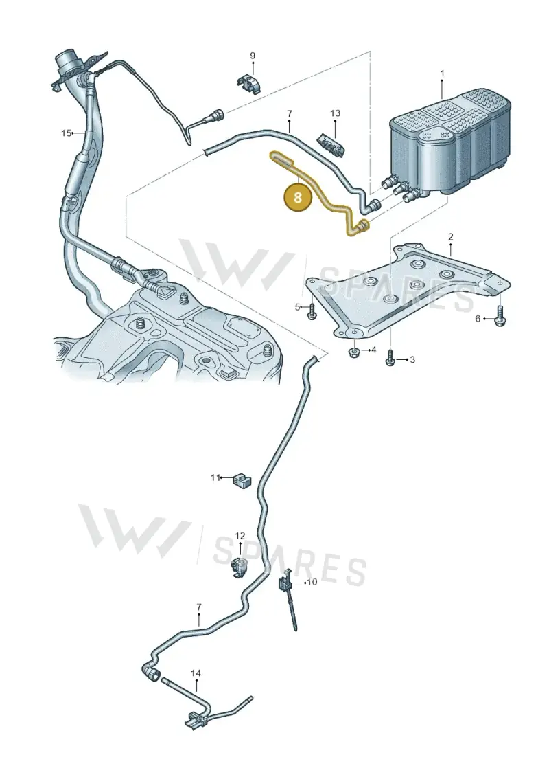 4K0201997P — Audi RS6 Avant (2019-2025) diagram 538201830, position 8