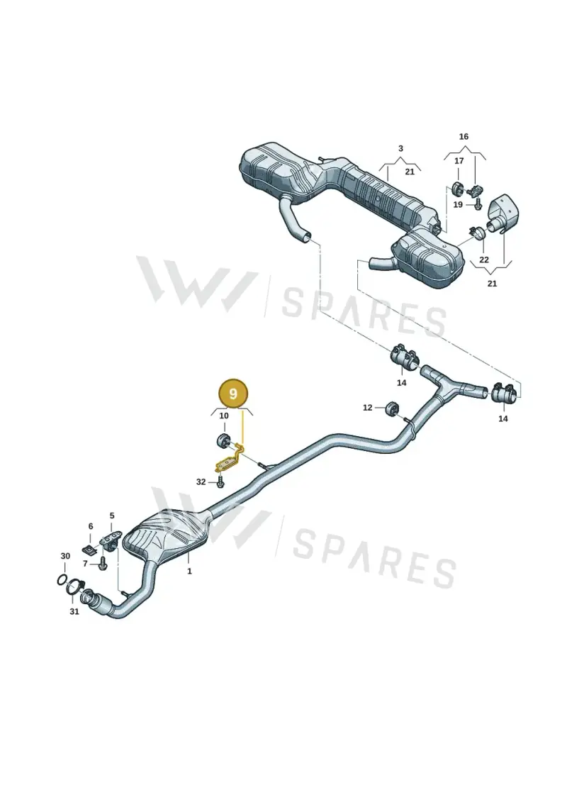 4K0253144G — Audi A5 Limousine (2024-2025) diagram 8wk253850, position 9