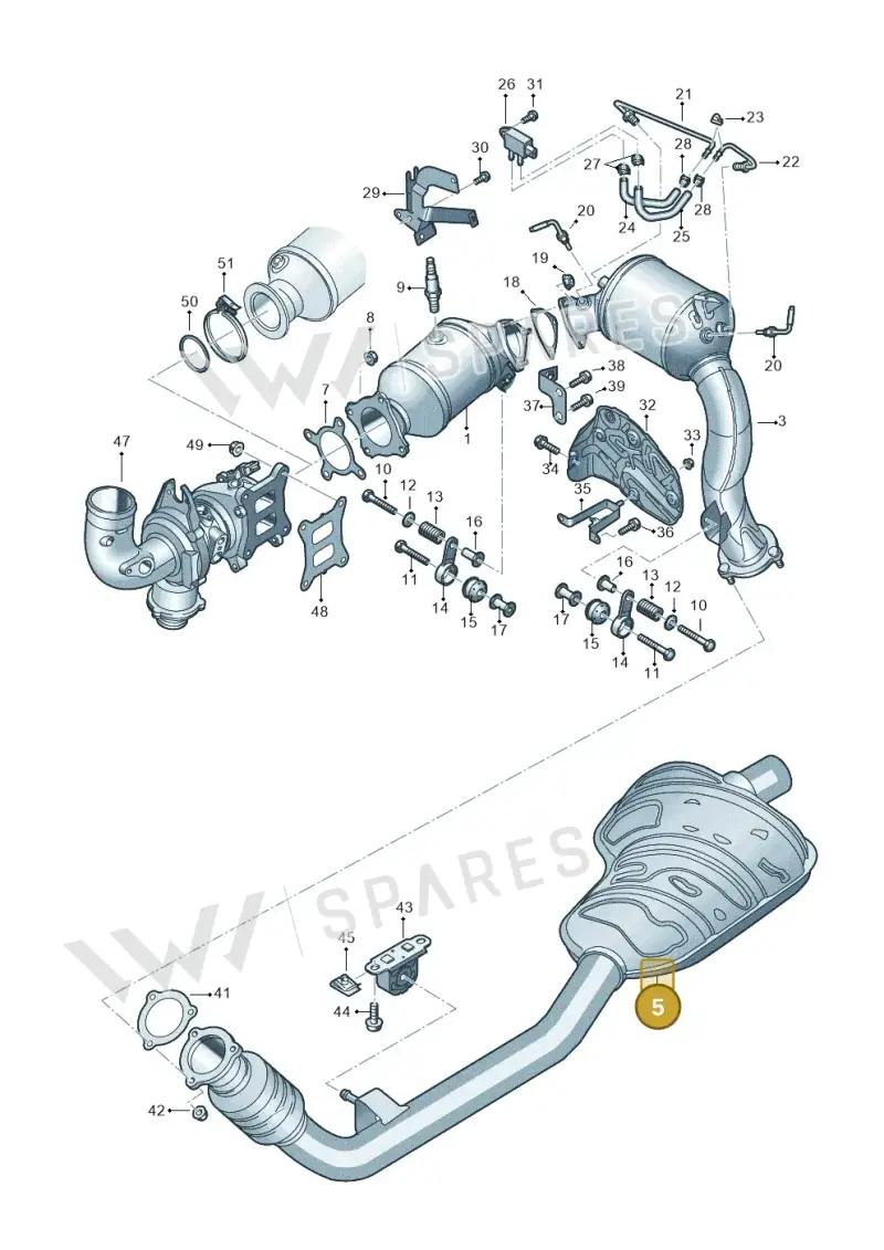 4K0253300P — Audi A6 (2018-2025) diagram 896253530, position 5