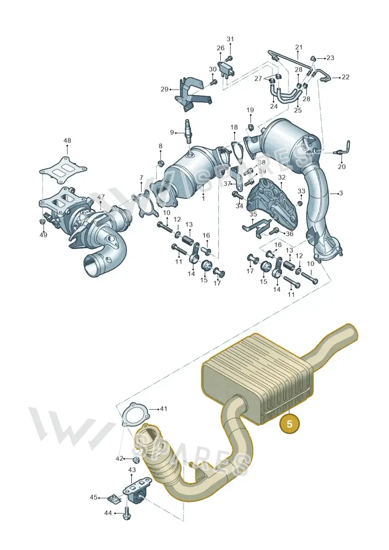 4K0253300P — Audi A6 (2018-2025) diagram 435253370, position 5