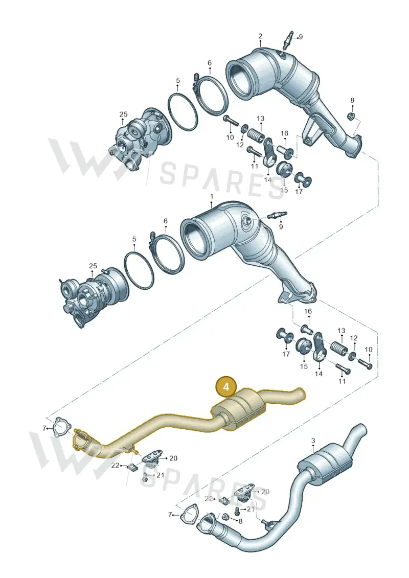 4K0253350AB — Audi A6 (2018-2025) diagram 435253430, position 4