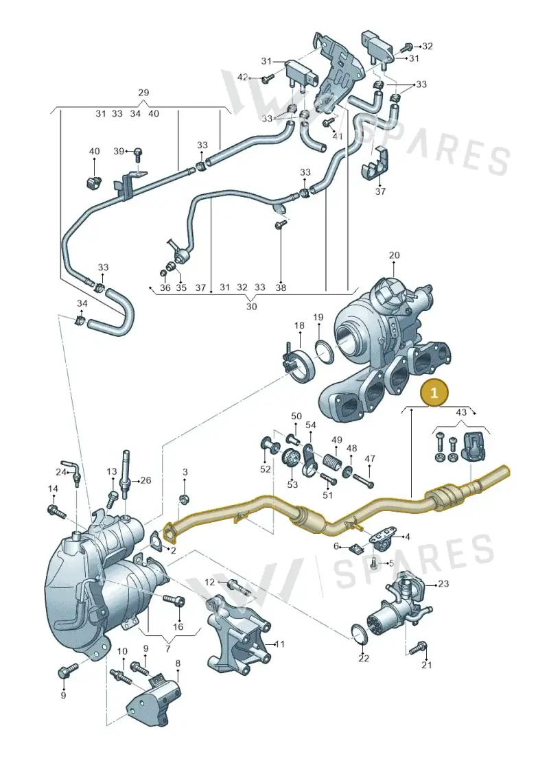 4K0253350AD — Audi A6 (2018-2025) diagram 430253610, position 1