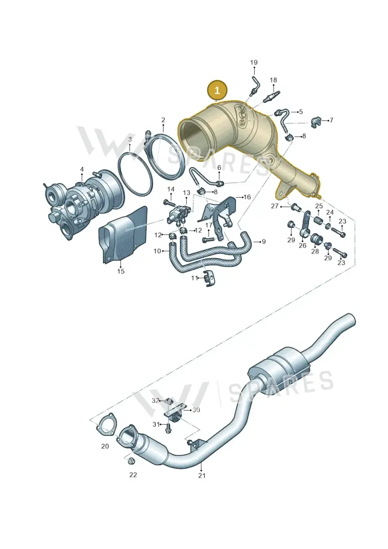 4K0254850AX — Audi A6 (2018-2025) diagram 435253440, position 1