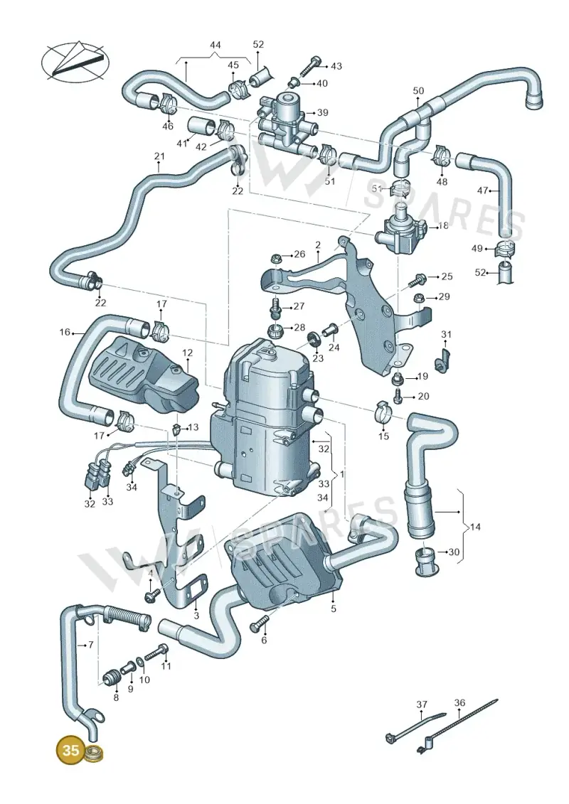 4K0261345A — Audi RS6 Avant (2019-2025) diagram 538261000, position 35