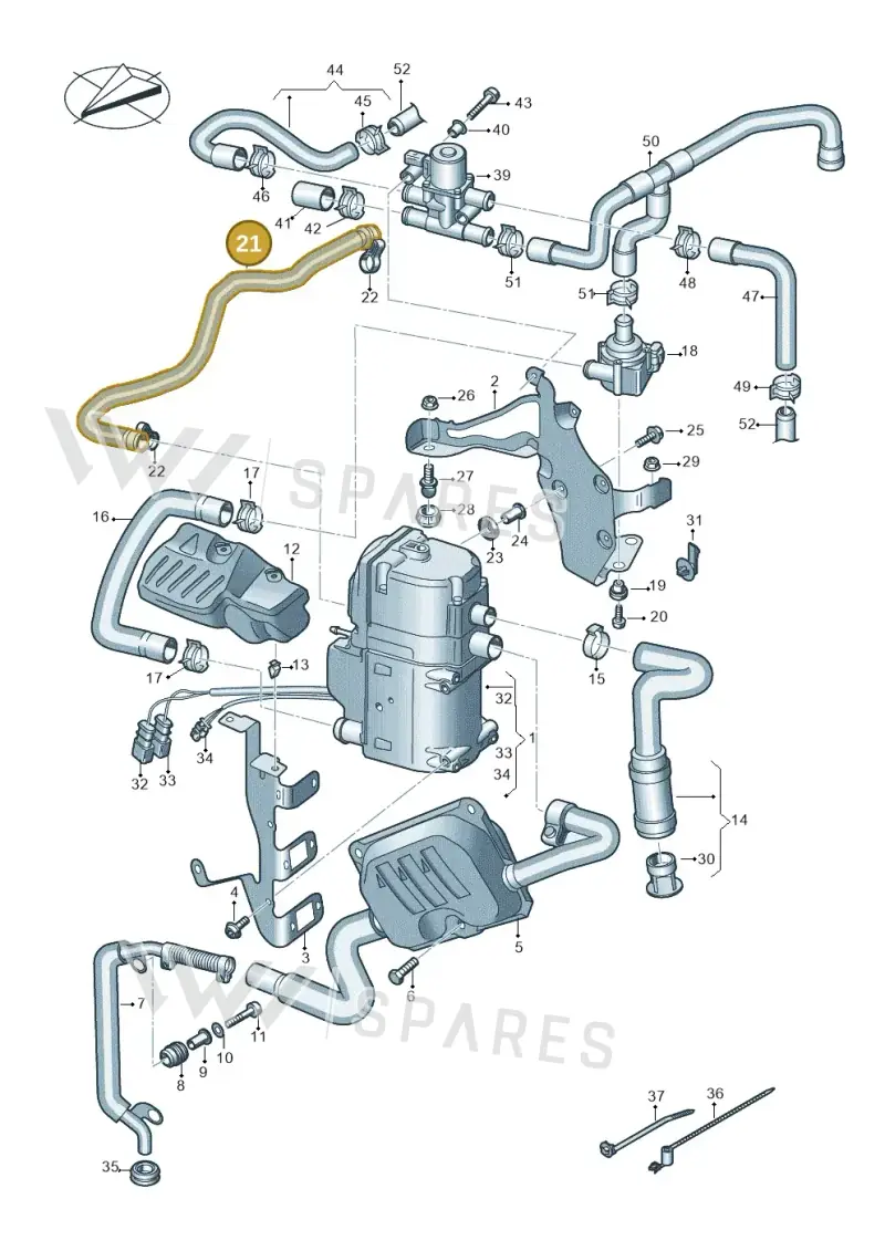 4K0265353E — Audi RS6 Avant (2019-2025) diagram 538261000, position 21