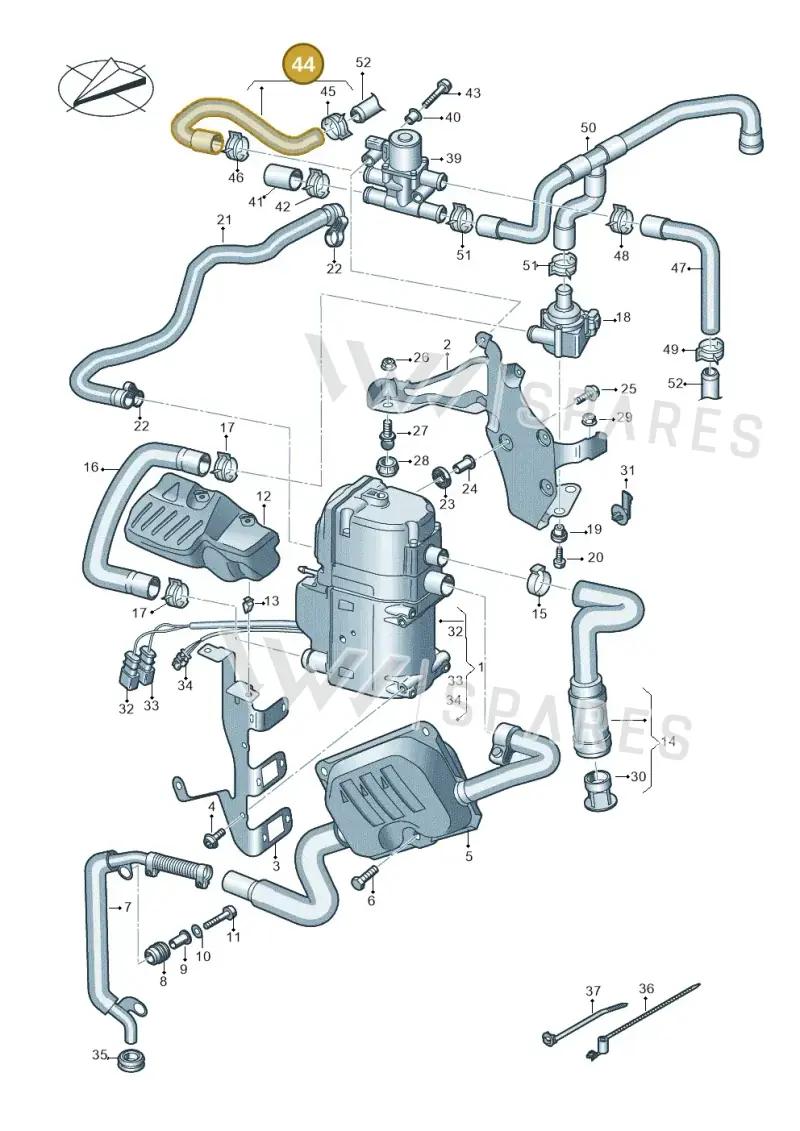 4K0265357D — Audi RS6 Avant (2019-2025) diagram 538261000, position 44