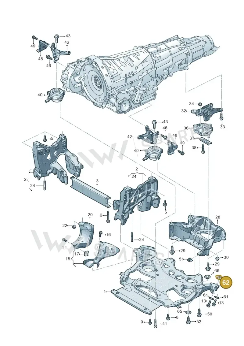 4K0399181A — Audi RS6 Avant (2019-2025) diagram 537399000, position 62