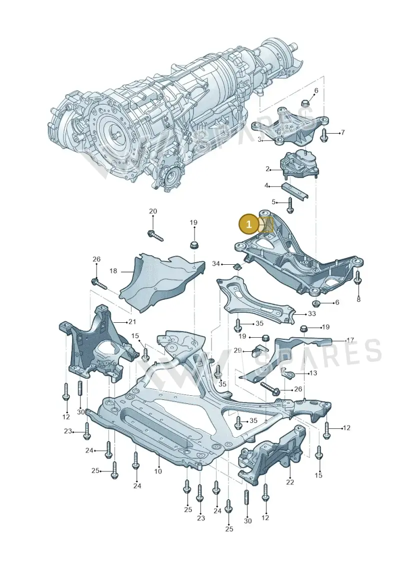 4K0399263P — Audi A6 L 2.0 (2018-) diagram 577399700, position 1
