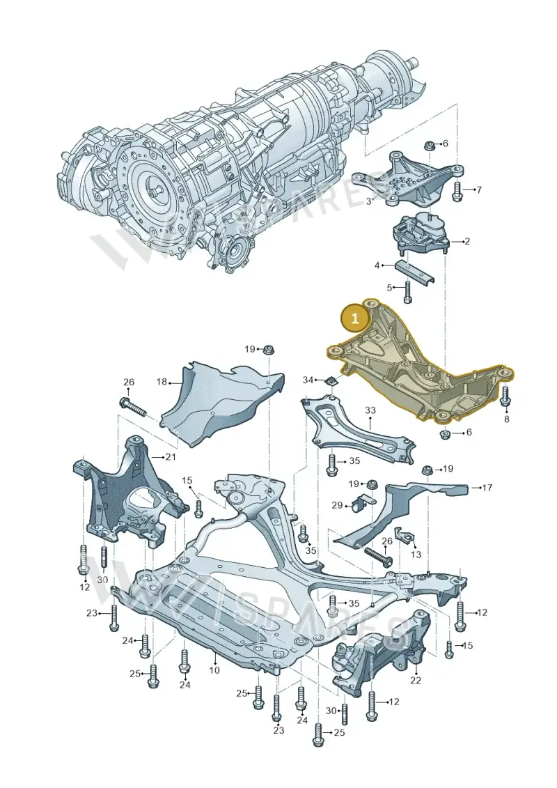 4K0399263P — Audi A6 (2018-2025) diagram 896399700, position 1