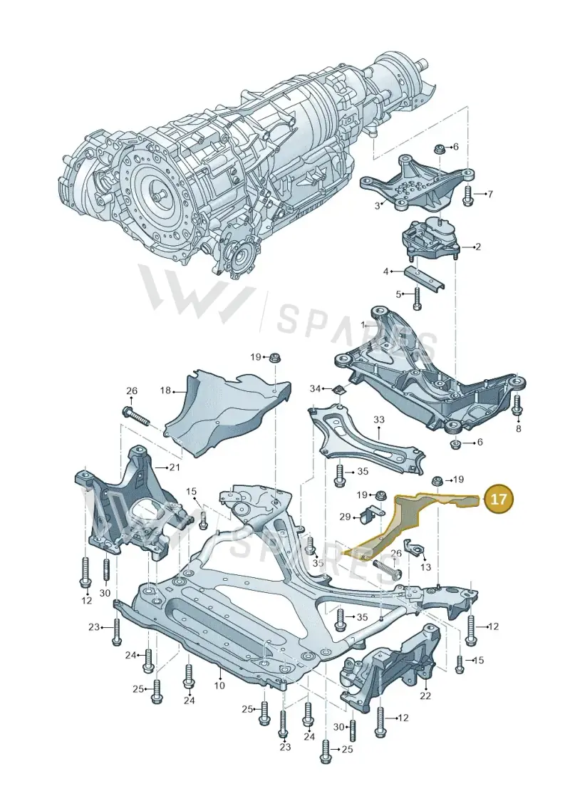 4K0399299F — Audi A6 (2018-2025) diagram 896399700, position 17
