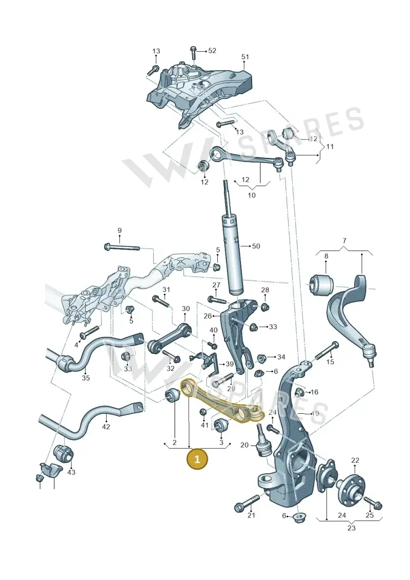4K0407152B — Audi A6 (2018-2025) diagram 897407000, position 1