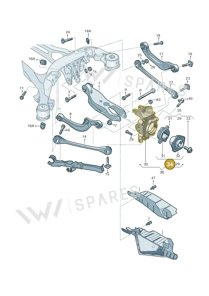 4K0407621B — Audi A8L (2017-2022) diagram 838505200, position 34