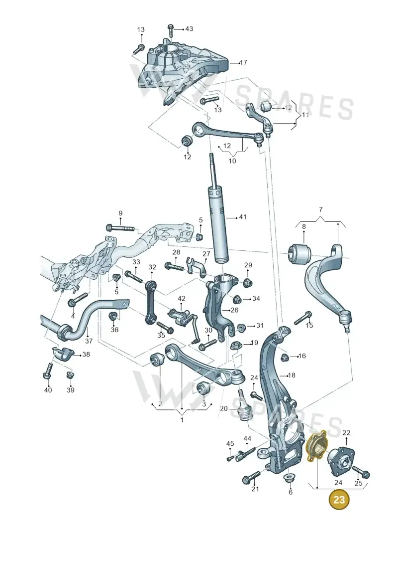 4K0407621B — Audi RS6 Avant (2019-) diagram 859407000, position 23
