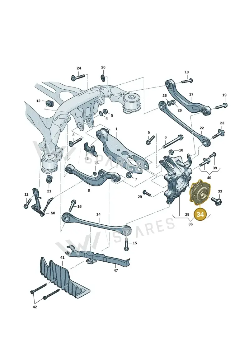 4K0407621 — Audi A5 Limousine (2024-2025) diagram 8wk505300, position 34