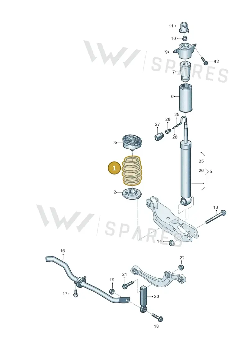 4K0511115NE — Audi A6 (2018-2025) diagram 849511040, position 1