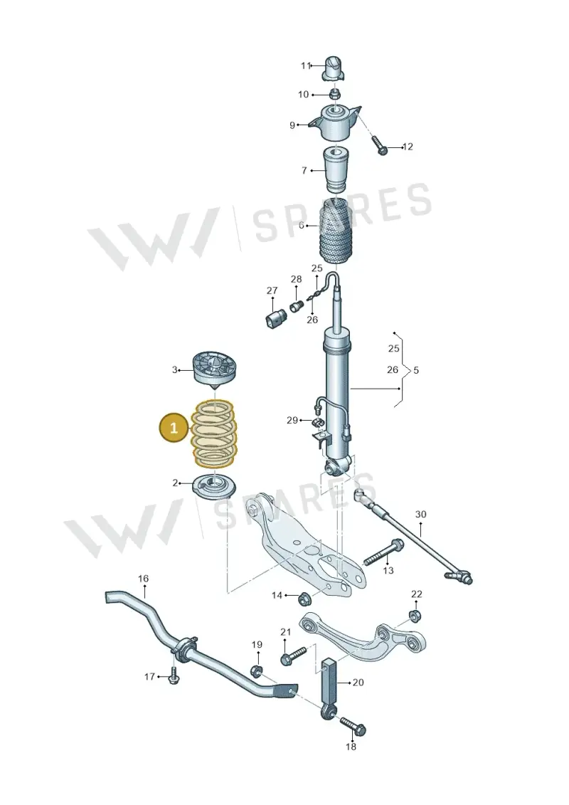 4K0511115PC — Audi RS6 Avant (2019-2025) diagram 537511100, position 1