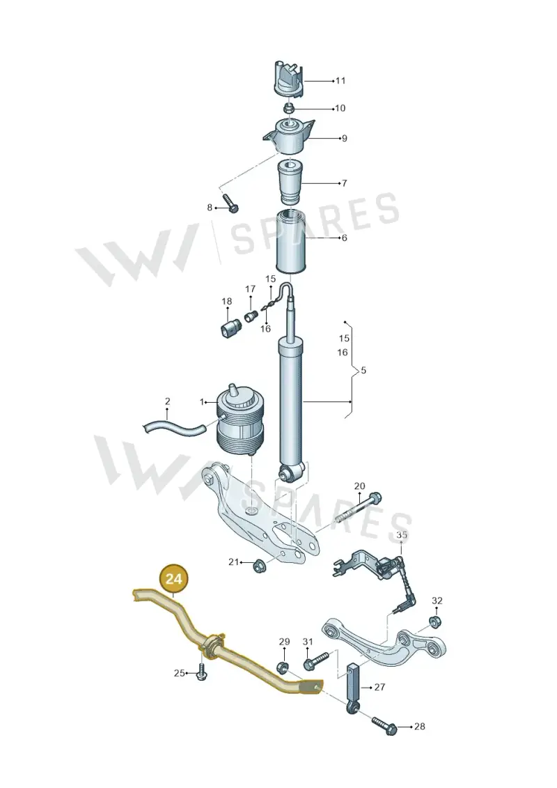 4K0511305F — Audi RS6 Avant (2019-2025) diagram 896511150, position 24