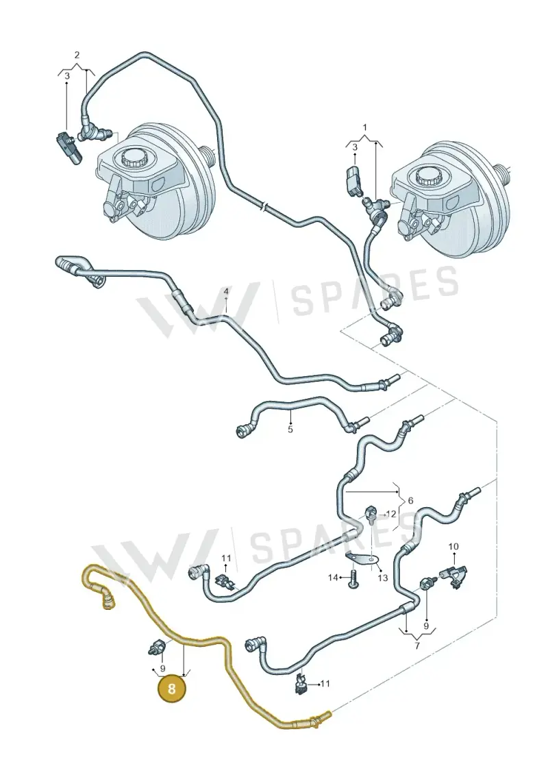 4K0611931AT — Audi A6 (2018-2025) diagram 435611700, position 8