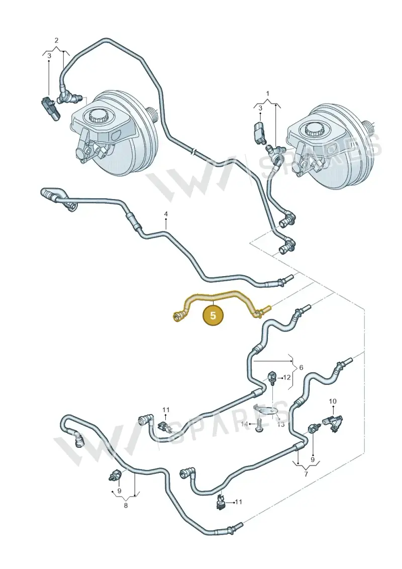 4K0611931BA — Audi A6 (2018-2025) diagram 435611700, position 5