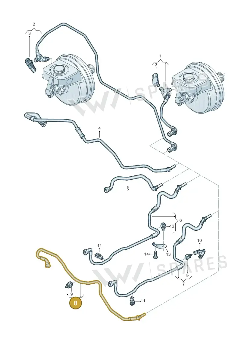 4K0611931BE — Audi A6 (2018-2025) diagram 435611700, position 8