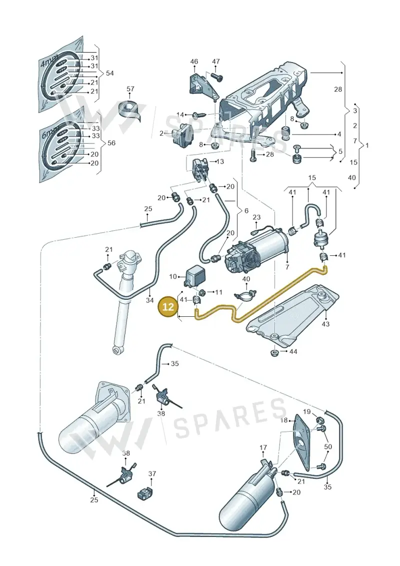 4K0616091A — Audi RS6 Avant (2019-) diagram 435616300, position 12