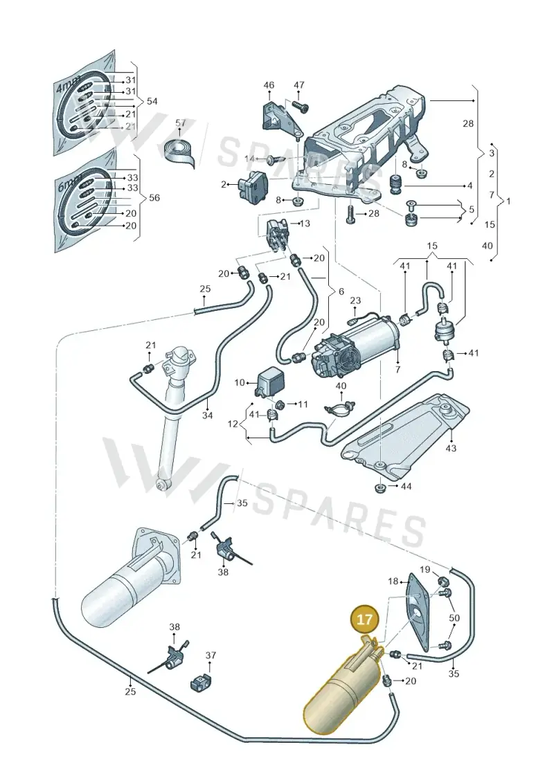 4K0616204A — Audi RS6 Avant (2019-2025) diagram 435616300, position 17