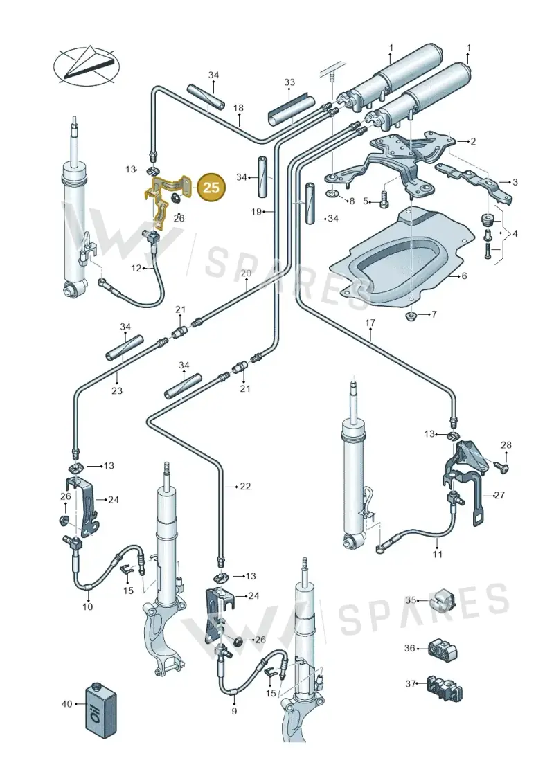 4K0616276B — Audi RS6 Avant (2019-2025) diagram 537616400, position 25
