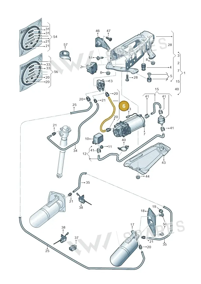 4K0616703 — Audi RS6 Avant (2019-2025) diagram 435616300, position 6