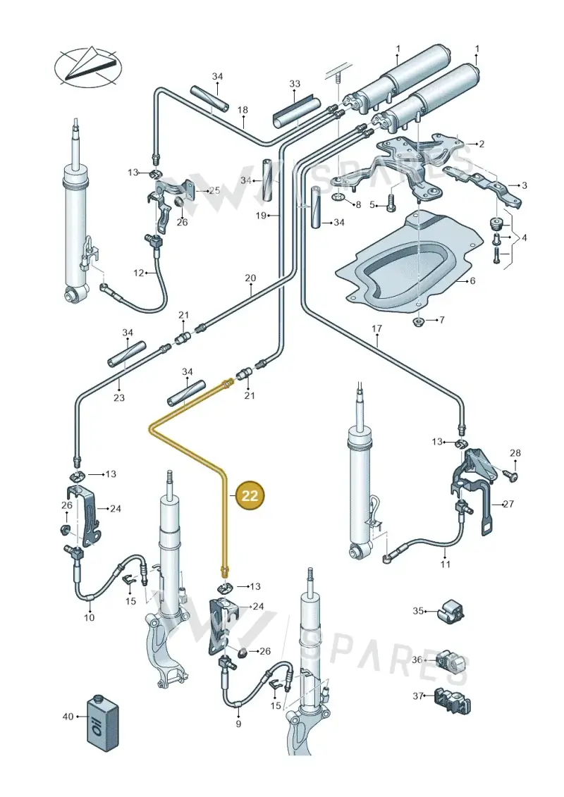 4K0616861J — Audi RS6 Avant (2019-2025) diagram 537616400, position 22