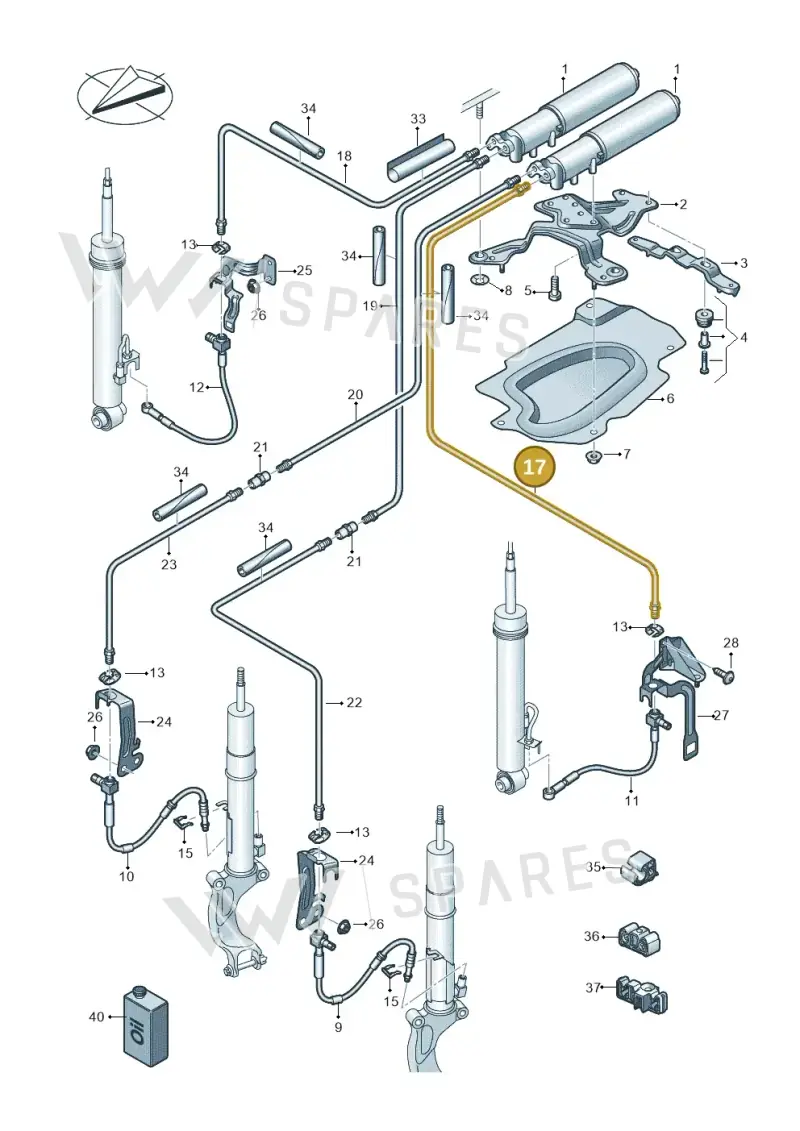 4K0616861K — Audi RS6 Avant (2019-2025) diagram 537616400, position 17