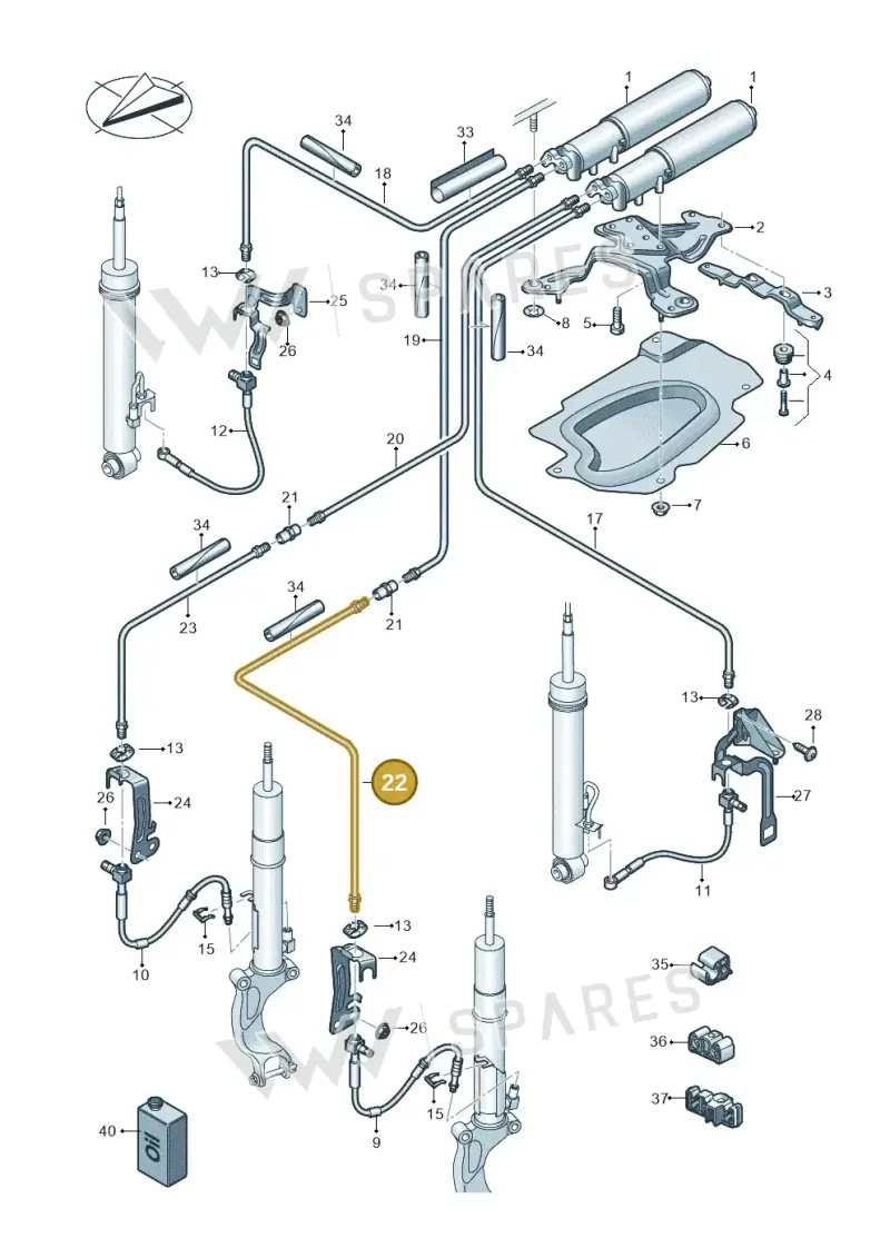 4K0616861M — Audi RS6 Avant (2019-2025) diagram 537616400, position 22