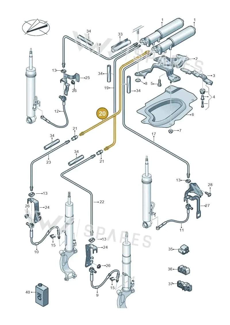 4K0616862L — Audi RS6 Avant (2019-2025) diagram 537616400, position 20