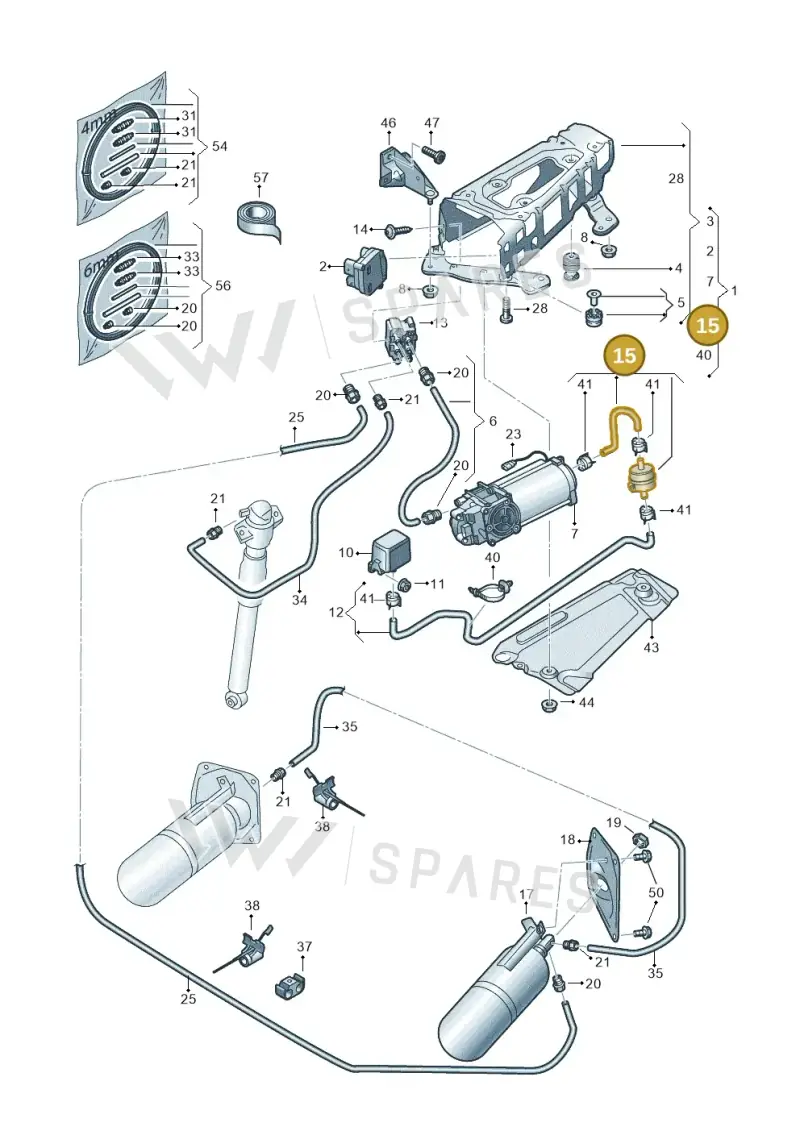 4K0698030 — Audi RS6 Avant (2019-2025) diagram 435616300, position 15