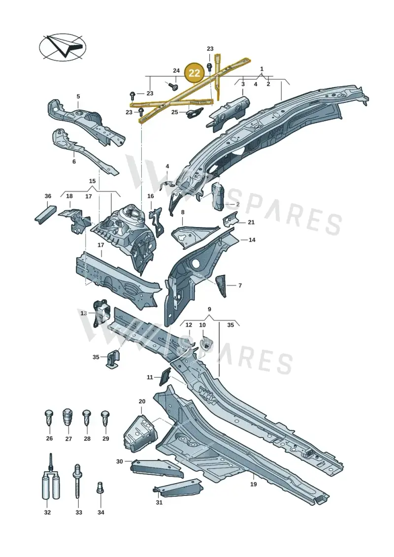 4K0801223B — Audi A5 Limousine (2024-2025) diagram 8wk803000, position 22