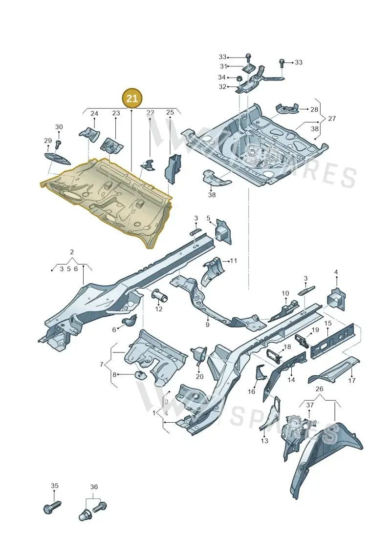 4K0802087 — Audi RS6 Avant (2019-2025) diagram 435803400, position 21