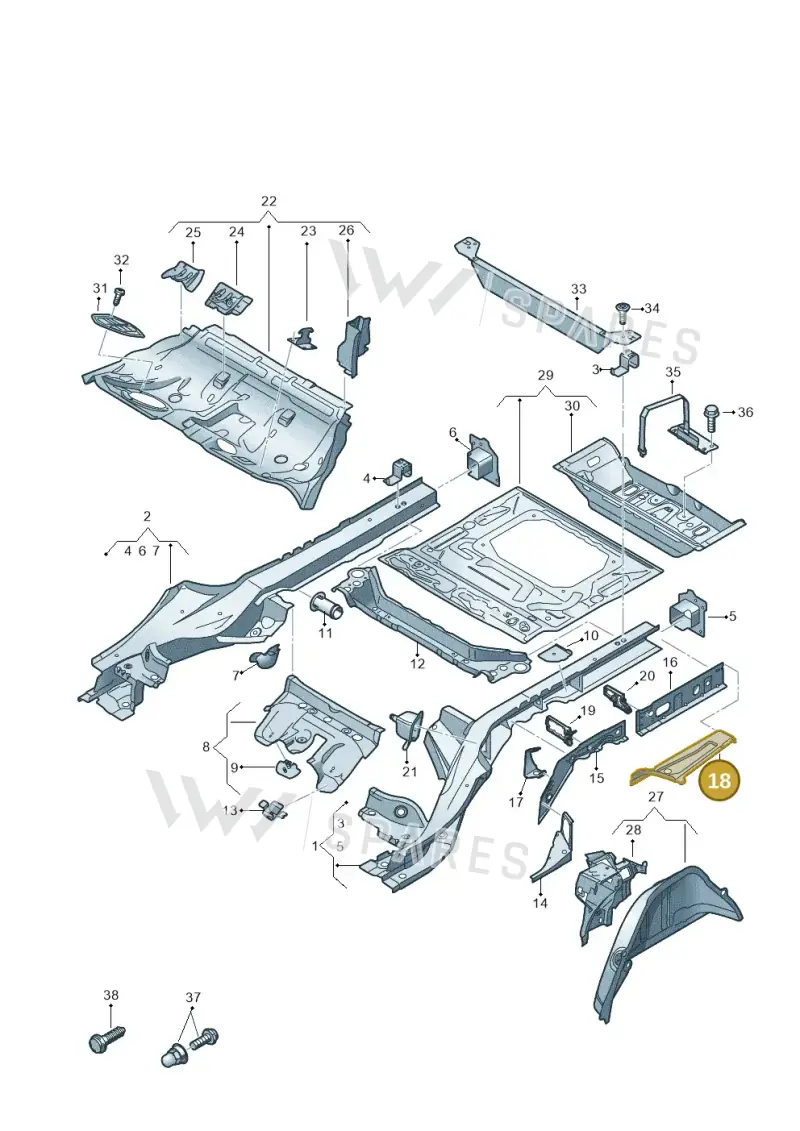 4K0802090A — Audi A6 (2018-2025) diagram 435803410, position 18