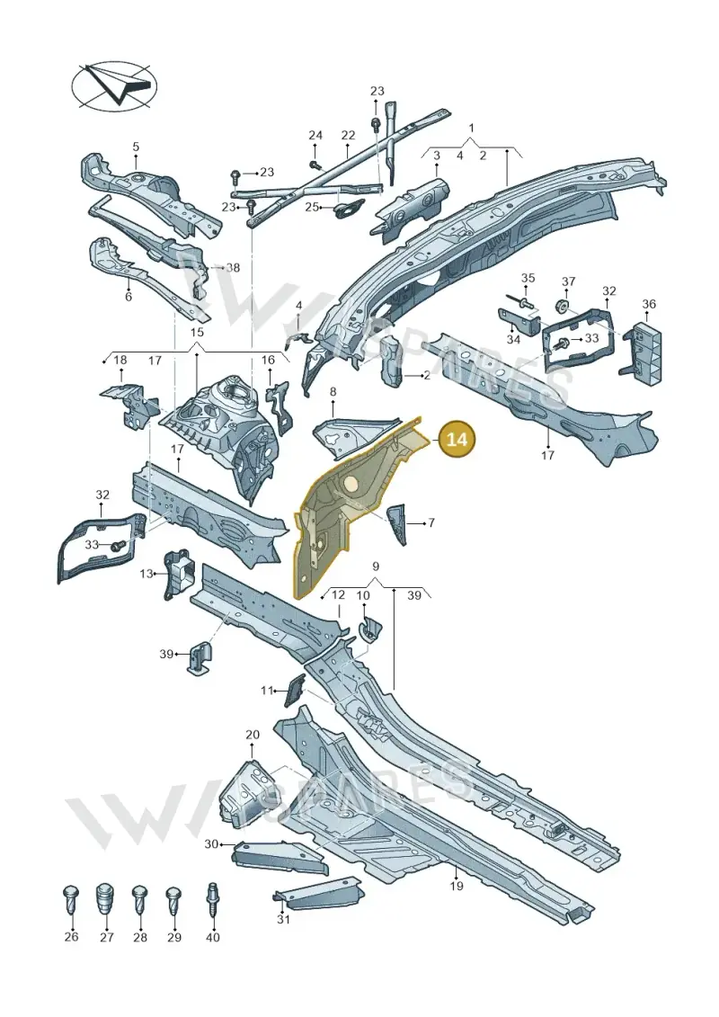 4K0802117 — Audi RS7 Sportback (2019-2025) diagram 435803000, position 14